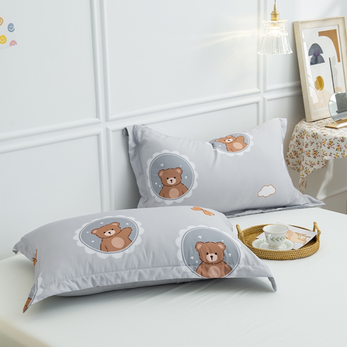 91家纺网 家纺一手货源 找家纺 慕尚 2025新款水洗棉夏被 萌小熊