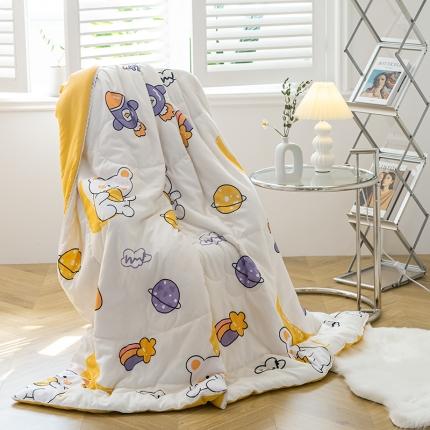 91家纺网 家纺一手货源 找家纺 慕尚 2025新款水洗棉夏被 奇幻星球