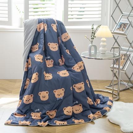 91家纺网 家纺一手货源 找家纺 慕尚 2025新款水洗棉夏被 小熊先生