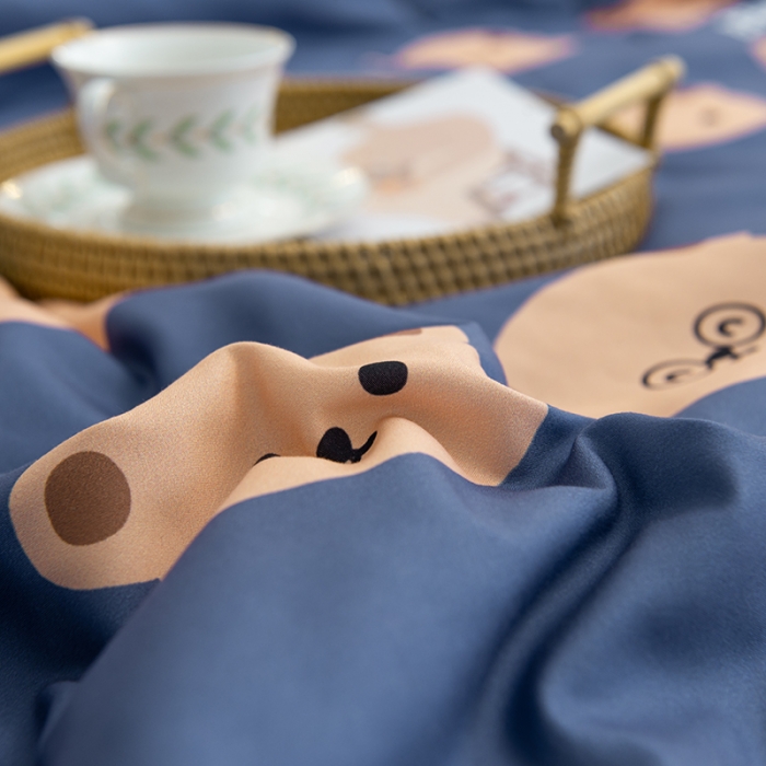 91家纺网 家纺一手货源 找家纺 慕尚 2025新款水洗棉夏被 小熊先生