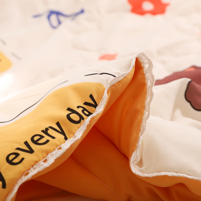 91家纺网 家纺一手货源 找家纺 慕尚 2025新款水洗棉夏被实拍图 萌熊