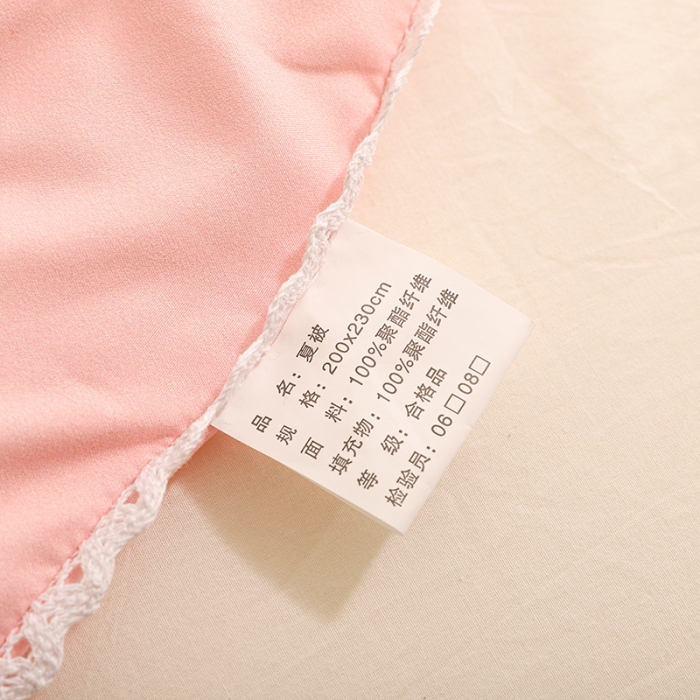 91家纺网 家纺一手货源 找家纺 慕尚 2025新款水洗棉夏被实拍图 蜜桃小熊