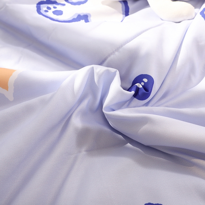 91家纺网 家纺一手货源 找家纺 慕尚 2025新款水洗棉夏被实拍图 元气小兔