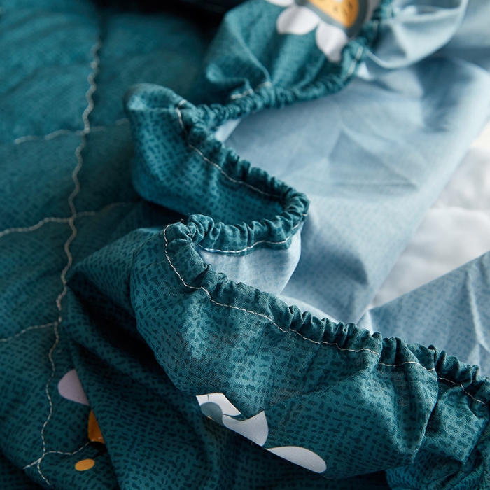 91家纺网 家纺一手货源 找家纺 花言狐语 2025新款水洗棉防水隔尿夹棉床笠 贝塔