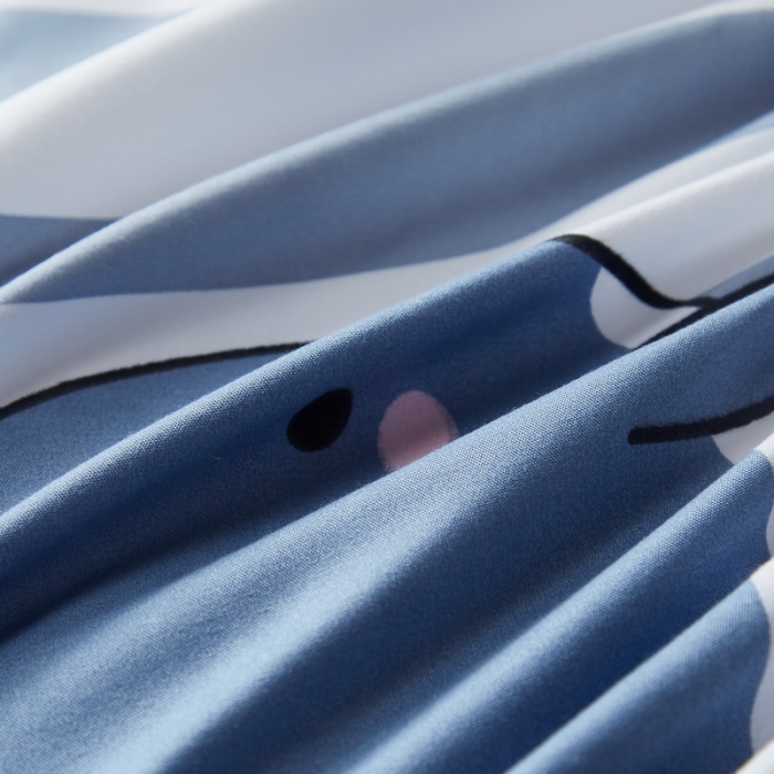 91家纺网 家纺一手货源 找家纺 花言狐语 2025新款水洗棉防水隔尿夹棉床笠 欢乐小海豚