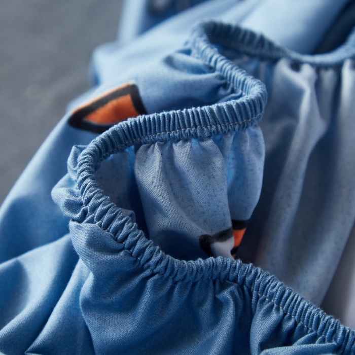 91家纺网 家纺一手货源 找家纺 花言狐语 2025新款水洗棉防水隔尿夹棉床笠 七彩小鱼