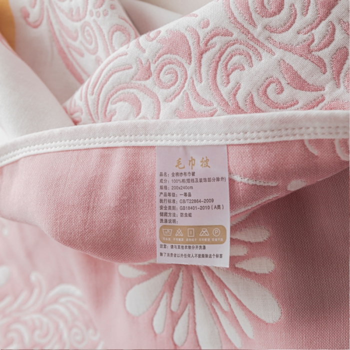 91家纺网 家纺一手货源 找家纺 （总）朴尔 2021新款抽象风格六层纱布毛巾被系列