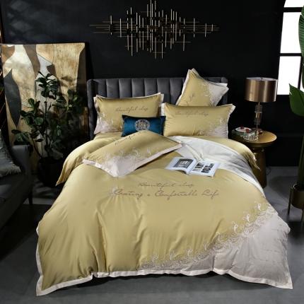 91家纺网 家纺一手货源 找家纺 （总）星尚家纺2021新款100支长绒棉曼莎四件套