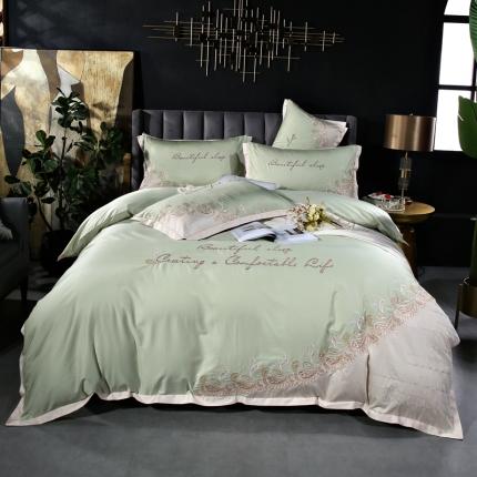 91家纺网 家纺一手货源 找家纺 （总）星尚家纺2021新款100支长绒棉曼莎四件套