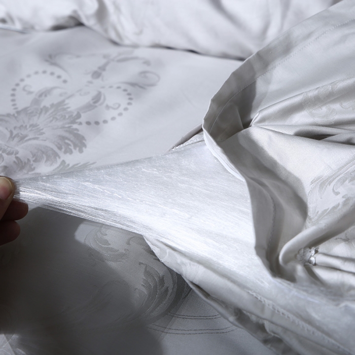 91家纺网 家纺一手货源 找家纺 金同成 2025新款60支长绒棉蚕丝被 灰色