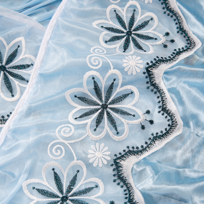 91家纺网 家纺一手货源 找家纺 纽缦家纺 2021新款凉感丝乳胶凉席可拆卸床裙款三件套 简花兰