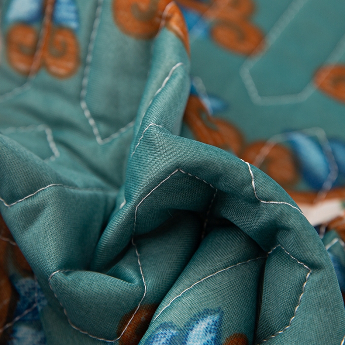 91家纺网 家纺一手货源 找家纺 纽缦家纺 2021新款凉感丝乳胶凉席可拆卸床裙款三件套 浪漫巴黎（绿）