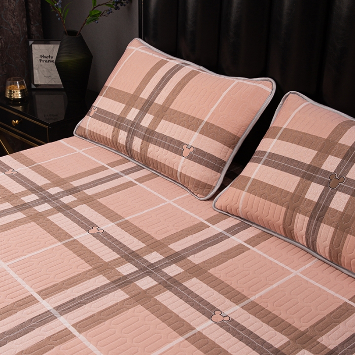 91家纺网 家纺一手货源 找家纺 纽缦家纺 2021新款凉感丝乳胶凉席可拆卸床裙款三件套 诗情话意