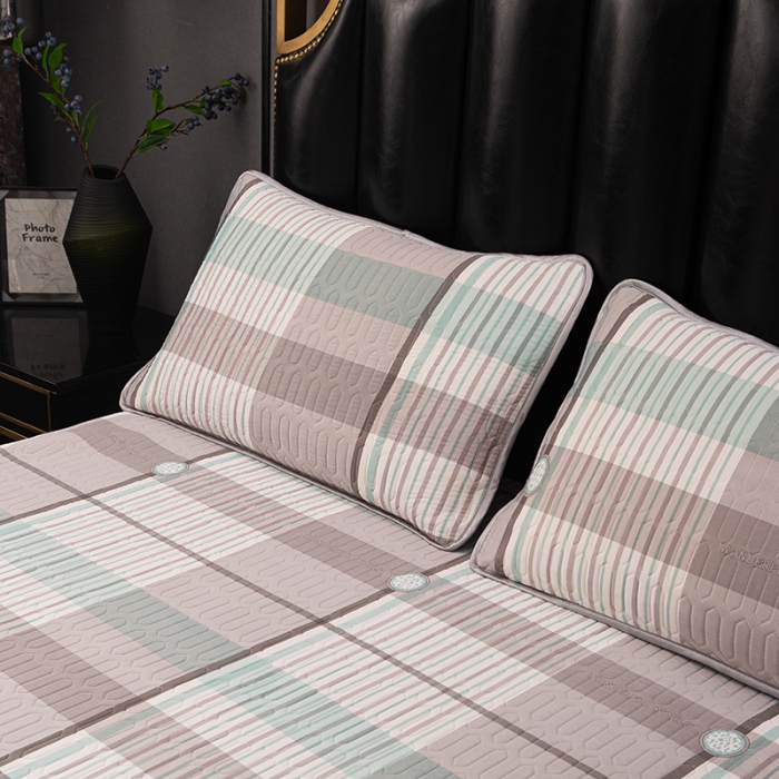 91家纺网 家纺一手货源 找家纺 纽缦家纺 2021新款凉感丝乳胶凉席可拆卸床裙款三件套 温文尔雅绿