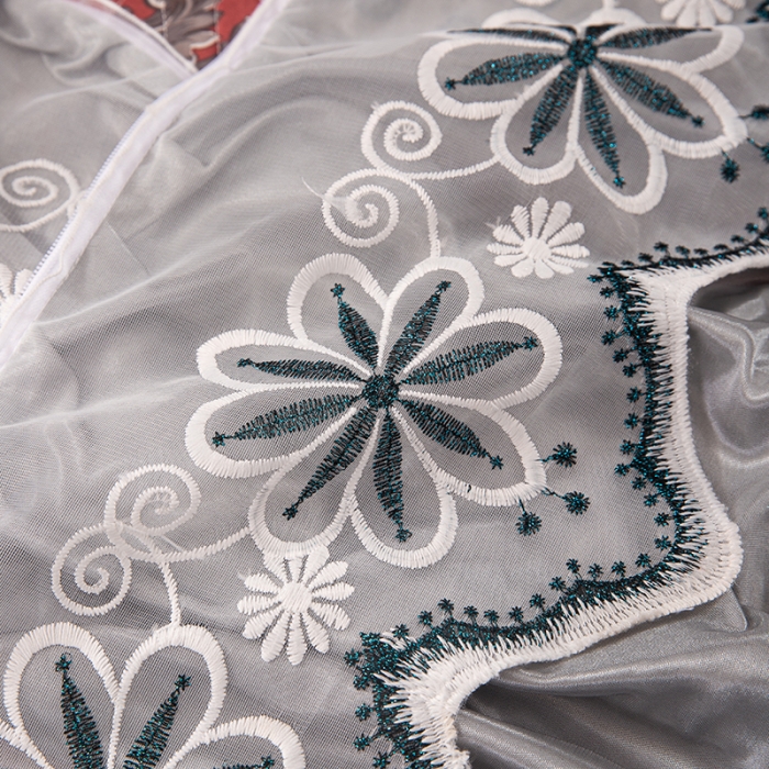 91家纺网 家纺一手货源 找家纺 纽缦家纺 2021新款凉感丝乳胶凉席可拆卸床裙款三件套 夏日恋情-铁红