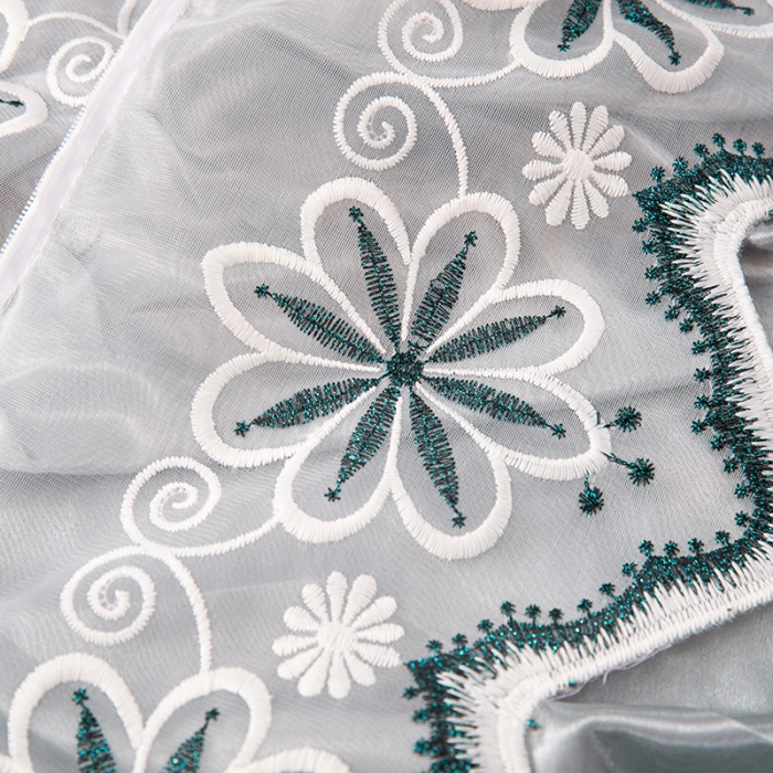 91家纺网 家纺一手货源 找家纺 纽缦家纺 2021新款凉感丝乳胶凉席可拆卸床裙款三件套 香榭之花绿