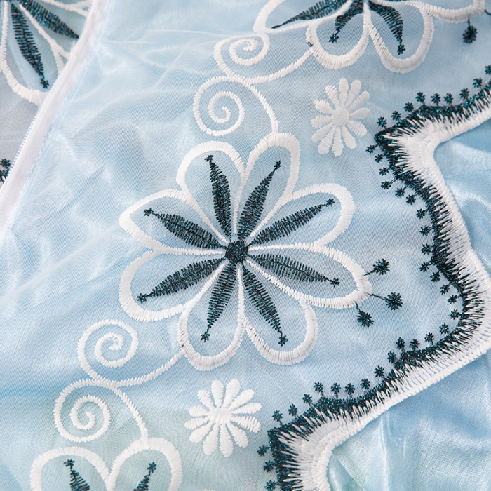 91家纺网 家纺一手货源 找家纺 纽缦家纺 2021新款凉感丝乳胶凉席可拆卸床裙款三件套 向日花开-绿