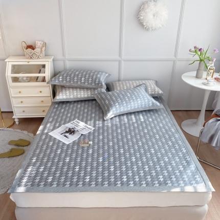 91家纺网 家纺一手货源 找家纺 （总）涞澳家纺 2021新款凉席三件套-千鸟格