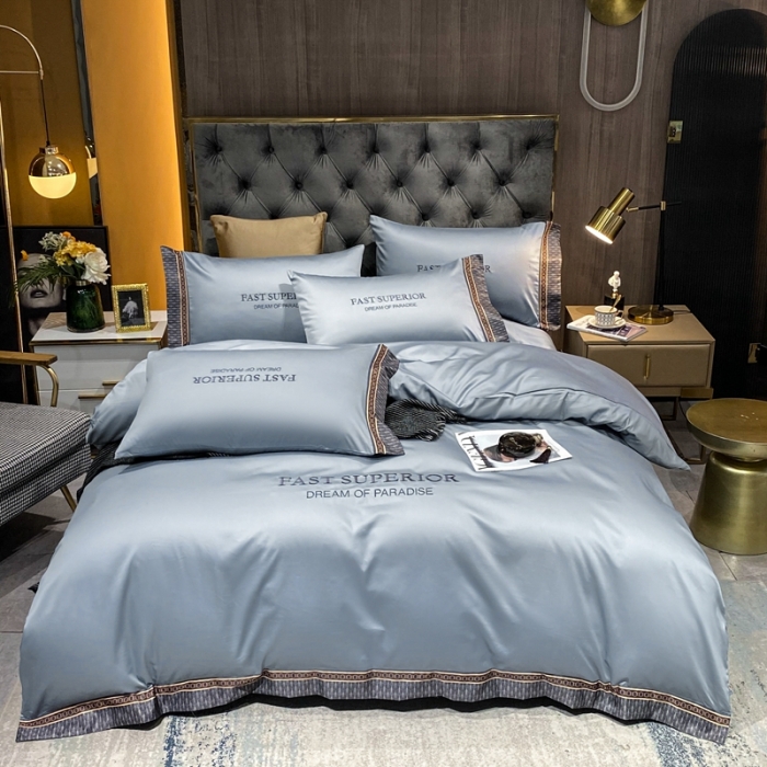 91家纺网 家纺一手货源 找家纺 ab家纺 2021新款40s全棉刺绣四件套海青