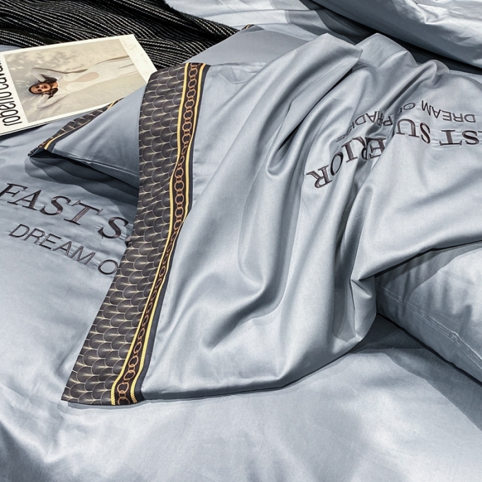 91家纺网 家纺一手货源 找家纺 ab家纺 2021新款40s全棉刺绣四件套海青