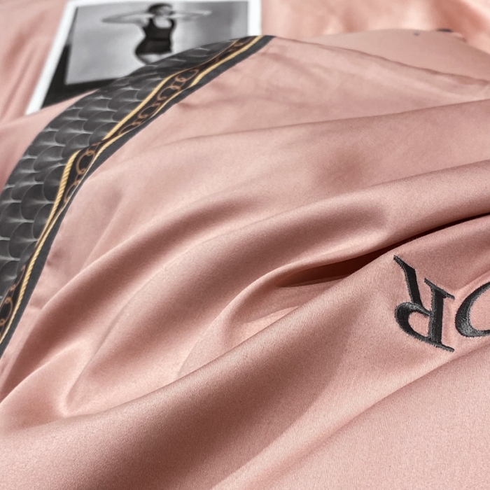 91家纺网 家纺一手货源 找家纺 ab家纺 2021新款40s全棉刺绣四件套浅豆沙