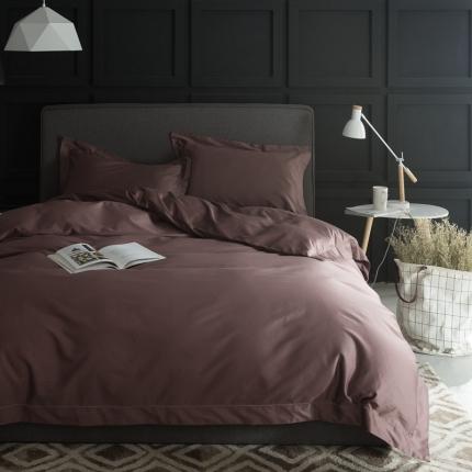 91家纺网 家纺一手货源 找家纺 涞澳家纺 2021新款100支素色四件套 浅绛紫