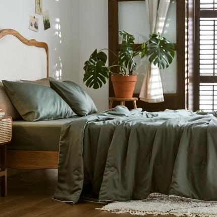 涞澳家纺 2021新款60天丝纯色夏被四件套 松绿