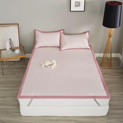 涞澳家纺 2021新款凉席三件套-千鸟格 千鸟格-粉