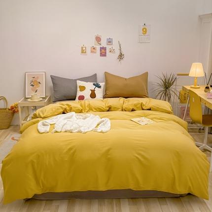 91家纺网 家纺一手货源 找家纺 （总）蓝巢 2021新款全棉水洗棉混搭款四件套