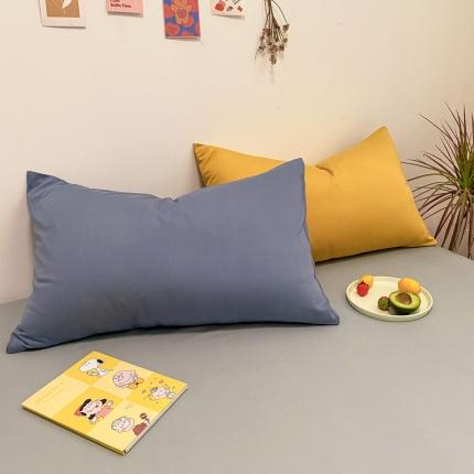 91家纺网 家纺一手货源 找家纺 （总）蓝巢 2021新款全棉水洗棉混搭款枕套一对