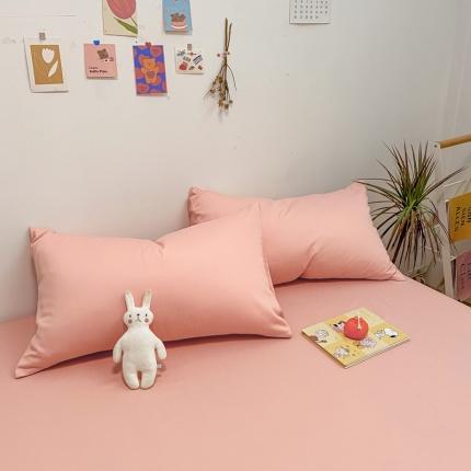 91家纺网 家纺一手货源 找家纺 （总）蓝巢 2021新款全棉水洗棉混搭款枕套一对