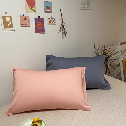 91家纺网 家纺一手货源 找家纺 （总）蓝巢 2021新款全棉水洗棉混搭款枕套一对