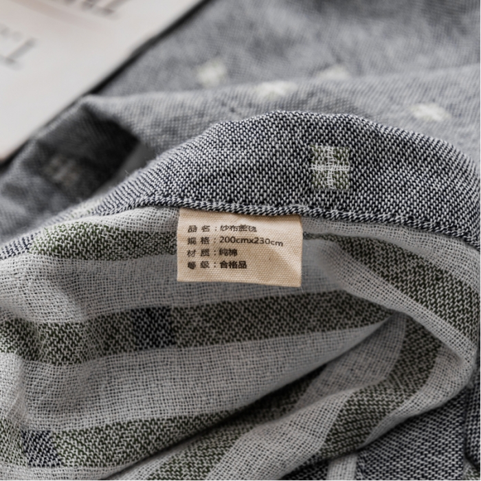 91家纺网 家纺一手货源 找家纺 朴尔 2021新款主推三层水洗棉纱布毛巾被冬空-灰