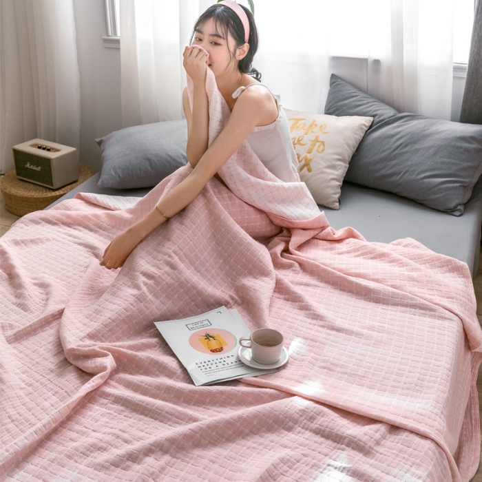 91家纺网 家纺一手货源 找家纺 （总）朴尔 2021爆款三层水洗棉全棉纱布毛巾被