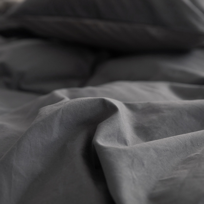 91家纺网 家纺一手货源 找家纺 蓝巢 2021新款全棉水洗棉混搭款四件套深灰浅灰