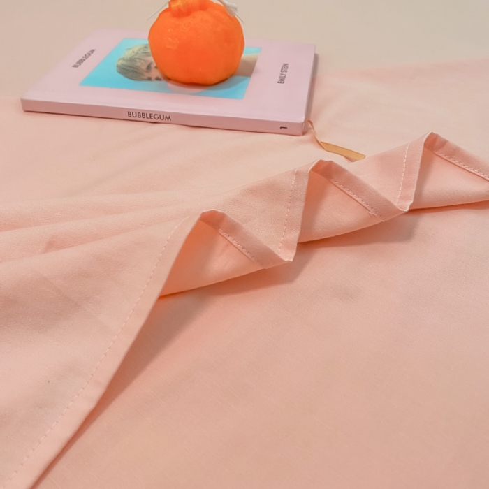 91家纺网 家纺一手货源 找家纺 蓝巢 2021新款全棉水洗棉混搭款单床单浅粉