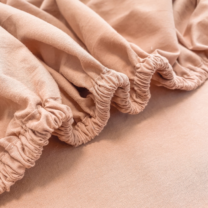 91家纺网 家纺一手货源 找家纺 蓝巢 2021新款全棉水洗棉混搭款单床笠珊瑚红