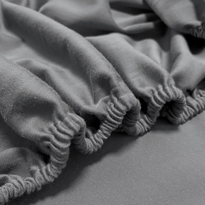 91家纺网 家纺一手货源 找家纺 蓝巢 2021新款全棉水洗棉混搭款单床笠深灰