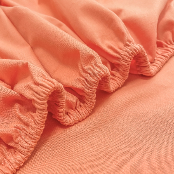 91家纺网 家纺一手货源 找家纺 蓝巢 2021新款全棉水洗棉混搭款单床笠时尚桔