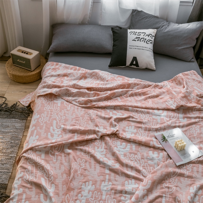 91家纺网 家纺一手货源 找家纺 朴尔 2021爆款三层水洗棉全棉纱布毛巾被