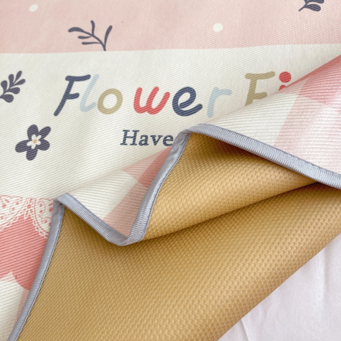 91家纺网 家纺一手货源 找家纺 川悦生活 直播供货2021新款小清新大版冰丝席卡通凉席三件套花花世界