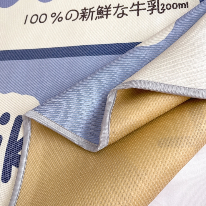 91家纺网 家纺一手货源 找家纺 川悦生活 直播供货2021新款小清新大版冰丝席卡通凉席三件套美味牛乳