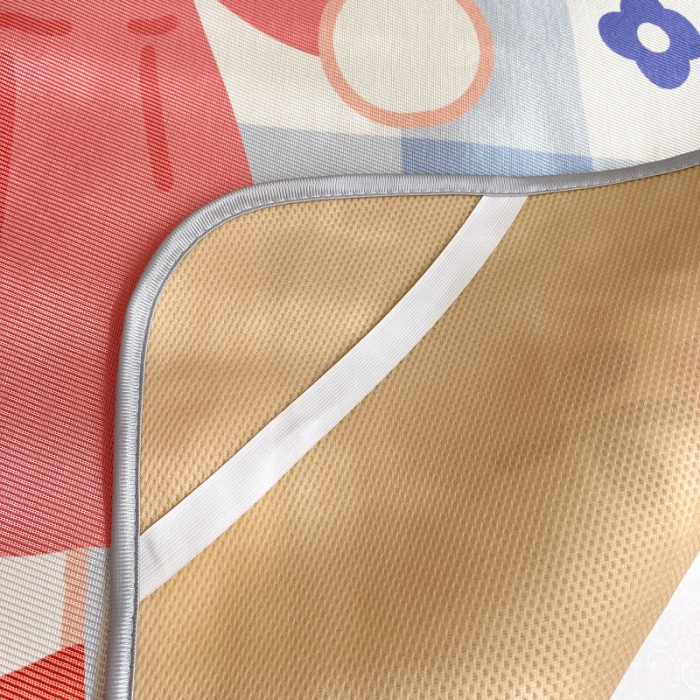 91家纺网 家纺一手货源 找家纺 川悦生活 直播供货2021新款小清新大版冰丝席卡通凉席三件套小熊女孩