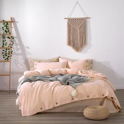 91家纺网 家纺一手货源 找家纺 （总）简家居 2021新款15%亚麻85%棉四件套