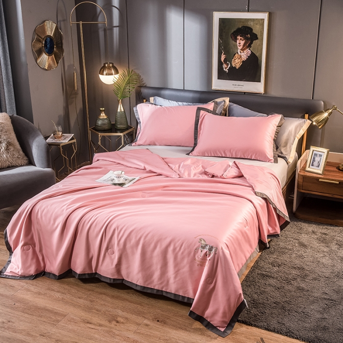 91家纺网 家纺一手货源 找家纺 慕尚 2025新款天丝抗菌被夏被 安娜-玉