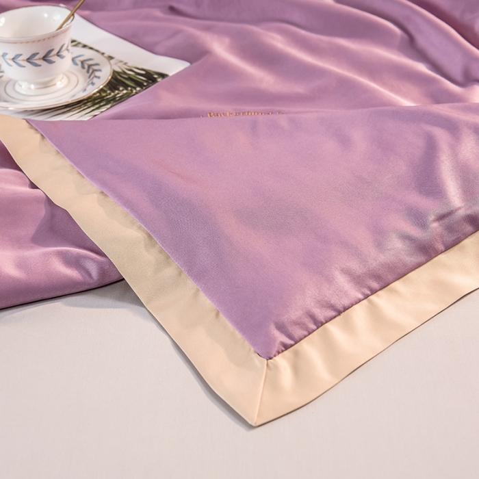 91家纺网 家纺一手货源 找家纺 慕尚 2025新款天丝抗菌被夏被 菲林-紫