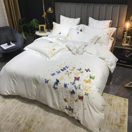 91家纺网 家纺一手货源 找家纺 （总）青竹苑 2020新款60s全棉长绒棉绣花四件套