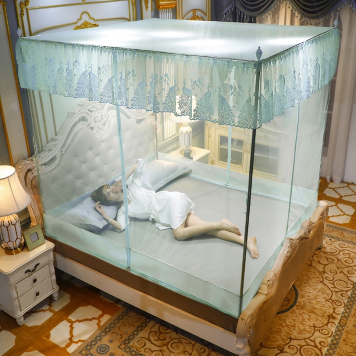 91家纺网 家纺一手货源 找家纺 （总）迷仙巢家纺 2022新款坐床宫廷蚊帐-B10孔雀公主