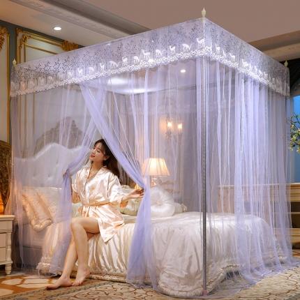 迷仙巢2022新款蕾丝宫廷落地蚊帐-C20小鹿情缘灰色