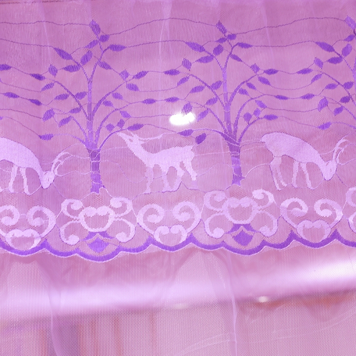 91家纺网 家纺一手货源 找家纺 迷仙巢2022新款蕾丝宫廷落地蚊帐-C20小鹿情缘紫色